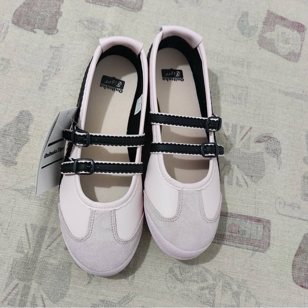 Onitsuka Tiger: Pastel Pink Mary Jane Flats - Picture 3 of 6